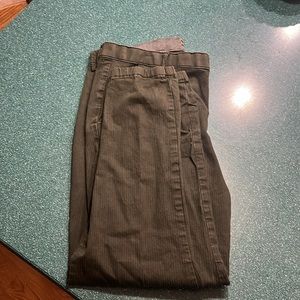 Women’s Lee Pants- olive, business casual style with gathered ankle